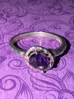 Silver Silpada Amethyst Ring